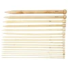 16 aiguilles à tricoter en bois 2,5-20 mm x 35 cm