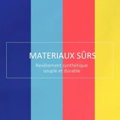 4 blocs de construction en mousse XL - modules de motricité - jouets éducatifs - certifiés normes EN71-1-2-3 - mousse EPE revêtement PU bleu rouge jaune