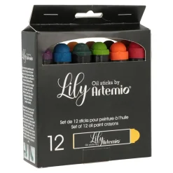 12 crayons de peinture à l'huile - Couleurs primaires