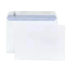 25 enveloppes blanches en papier 80 g - 16,2 x 22,9 cm