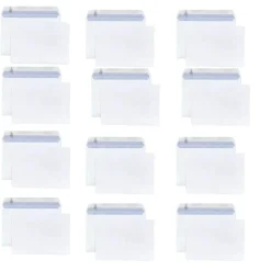 25 enveloppes blanches en papier 80 g - 16,2 x 22,9 cm