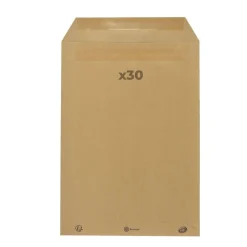 30 enveloppes en papier kraft 90 g - 22,9 x 32,4 cm