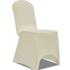 50 housses de chaise extensibles creme