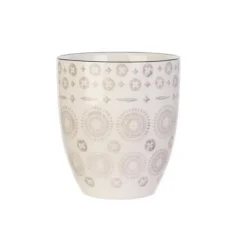 4 Mugs design ethnique Mirage - 250 ml - Blanc