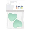 2 perles silicone coeur - 29 x 19 x 12 mm - vert d'eau