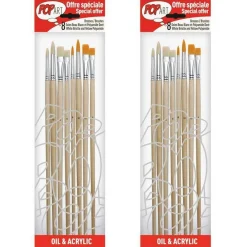 16 pinceaux brosse polyamide et soie