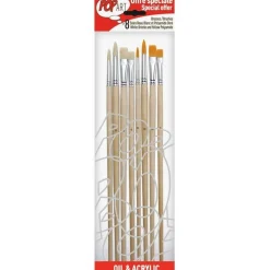 16 pinceaux brosse polyamide et soie