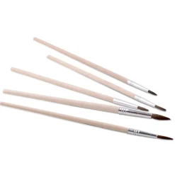5 pinceaux pointe ronde