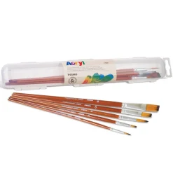 5 pinceaux pour peinture acrylique