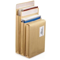 25 pochettes kraft renforcées dépliables - 26 x 33 cm