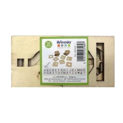 30 pochoirs en bois 6 x 6 cm - Alphabet