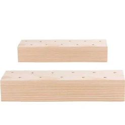 2 support en bois pour fleurs séchées - 21 x 4 x 5 cm