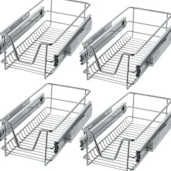 4 tiroirs de rangement téléscopiques