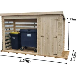 Abri de jardin bois - Monopente - 4m²
