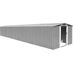 Abri de jardin Gris 257x779x181 cm Acier galvanise