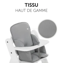 Accessoires de chaise haute en bois Alpha Cosy Comfort Stretch Gris