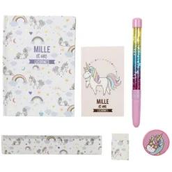 Accessoires de Papeterie Licorne 15cm Blanc & Rose