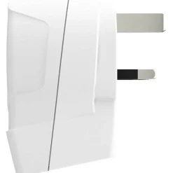 Adaptateur secteur de voyage Europe vers Grande Bretagne + Double chargeur USB - Blanc