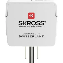 Adaptateur secteur de voyage Europe vers USA + Double chargeur USB - Blanc