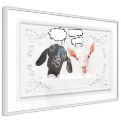 Affiche Murale Encadrée Conversation of Two Goats