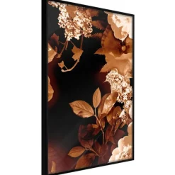 Affiche Murale Encadrée Flower Decoration in Sepia