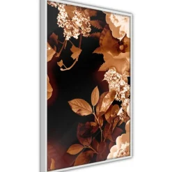 Affiche Murale Encadrée Flower Decoration in Sepia