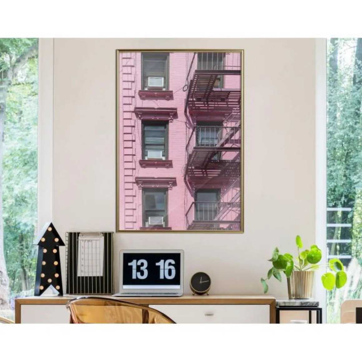 Affiche Murale Encadrée Pink Facade