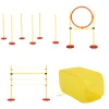 Agility sport pour chiens équipement complet haies, slalom, tunnel + sac de transport jaune