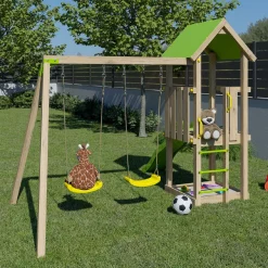 Aire de jeux avec toboggan - Bois - H1,90m - EASY XPERIENCE