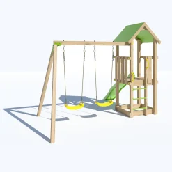 Aire de jeux avec toboggan - Bois - H1,90m - EASY XPERIENCE