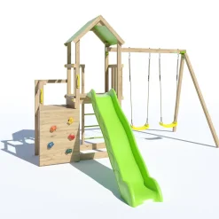 Aire de jeux avec toboggan - Bois - H2,20m - XPERIENCE