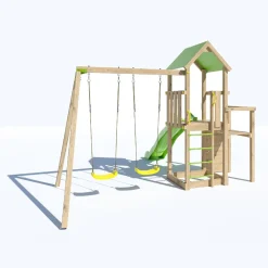 Aire de jeux avec toboggan - Bois - H2,20m - XPERIENCE