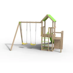 Aire de jeux avec toboggan - Bois - H2,20m - XPERIENCE