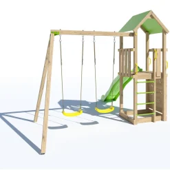 Aire de jeux avec toboggan - Bois - H2,20m - SMART XPERIENCE