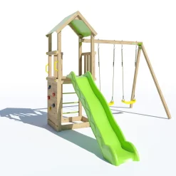 Aire de jeux avec toboggan - Bois - H2,20m - SMART XPERIENCE
