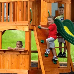 Aire de jeux avec tour et toboggan - Bois - H2m40 - Atlantic