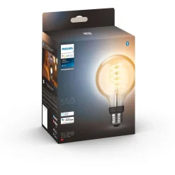 Ampoule LED connectée HUE White Ambiance E27 7W Globe Filament