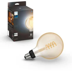 Ampoule LED connectée HUE White Ambiance E27 Globe G. Filament
