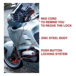 Antivol Moto Master Lock 8303EURDPS - Bloque Disque Rouge 80mm