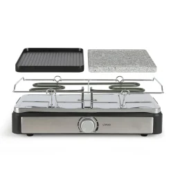 Appareil à raclette DOC258 - Noir et gris