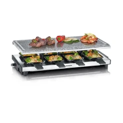 Appareil à raclette pierre de cuisson 8 personnes RG 2374 - Inox
