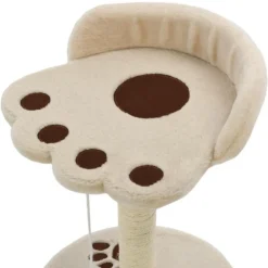 Arbre à chat avec griffoir en sisal 40 cm Beige et Marron