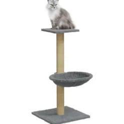 Arbre a chat avec griffoir en sisal Gris clair 74 cm
