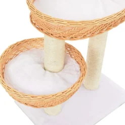 Arbre a chat avec griffoir en sisal Naturel Bois de saule