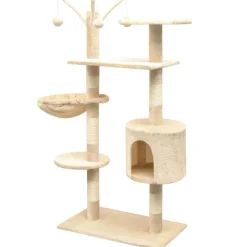 Arbre a chat avec griffoirs en sisal 125 cm Beige