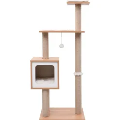 Arbre a chat avec tapis a gratter en sisal 123 cm