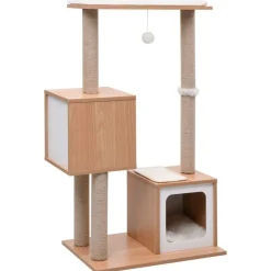 Arbre a chat avec tapis a gratter en sisal 104 cm