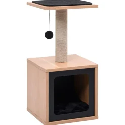 Arbre a chat avec tapis a gratter en sisal 62 cm