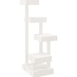 Arbre a chat Blanc 45,5x49x103 cm Bois de pin massif
