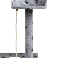 Arbre a chat et griffoir Sisal 150 cm Empreintes de pattes Gris
